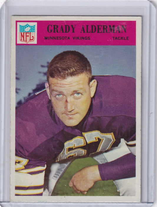1966 Philadelphia Football #106 Grady Alderman - Minnesota Vikings