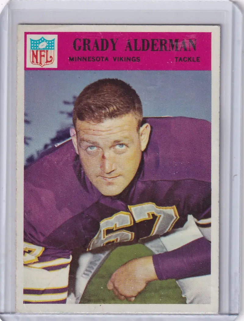 1966 Philadelphia Football #106 Grady Alderman - Minnesota Vikings