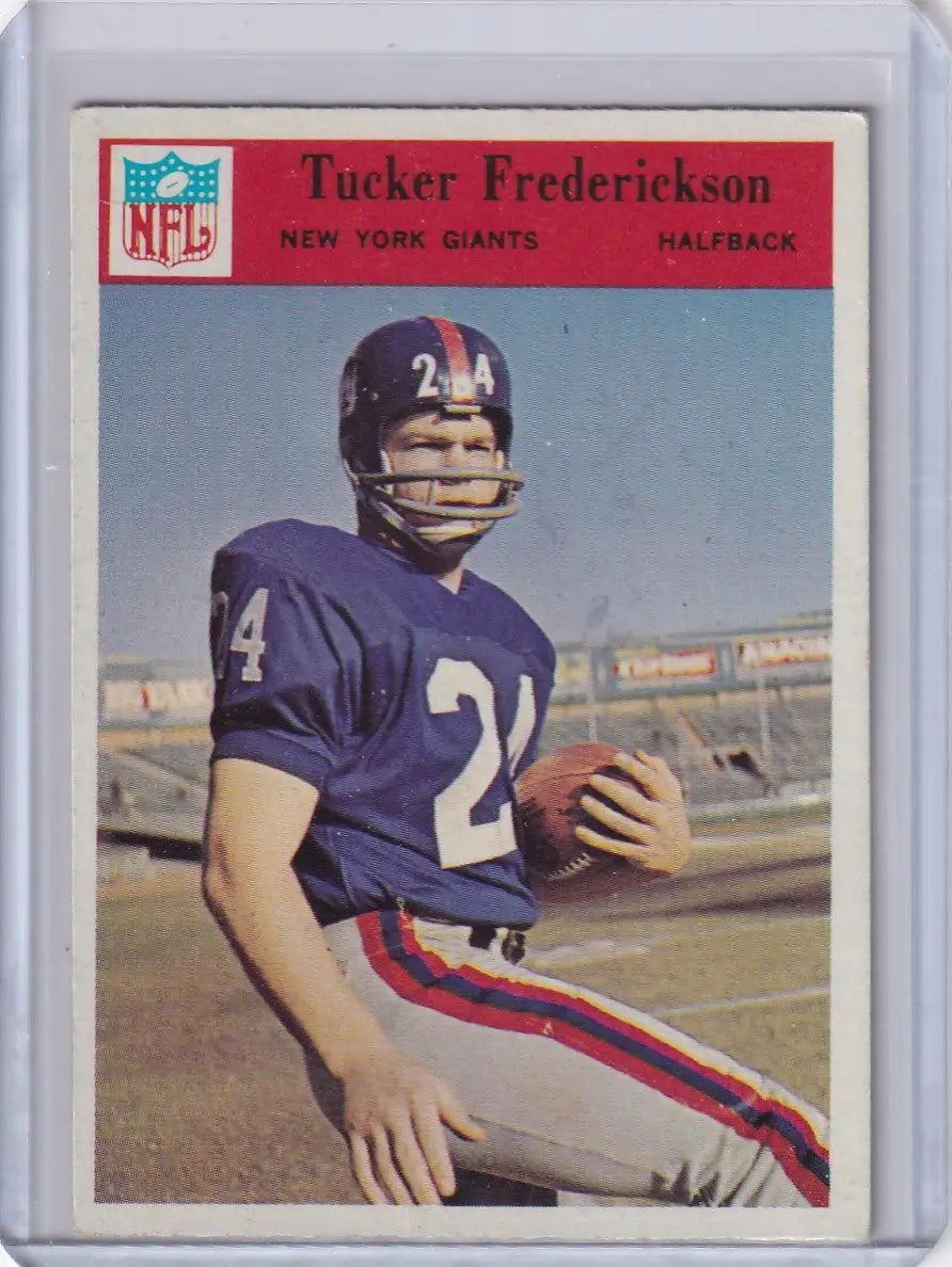 1966 Philadelphia Football Tucker Frederickson New York Giants rookie card