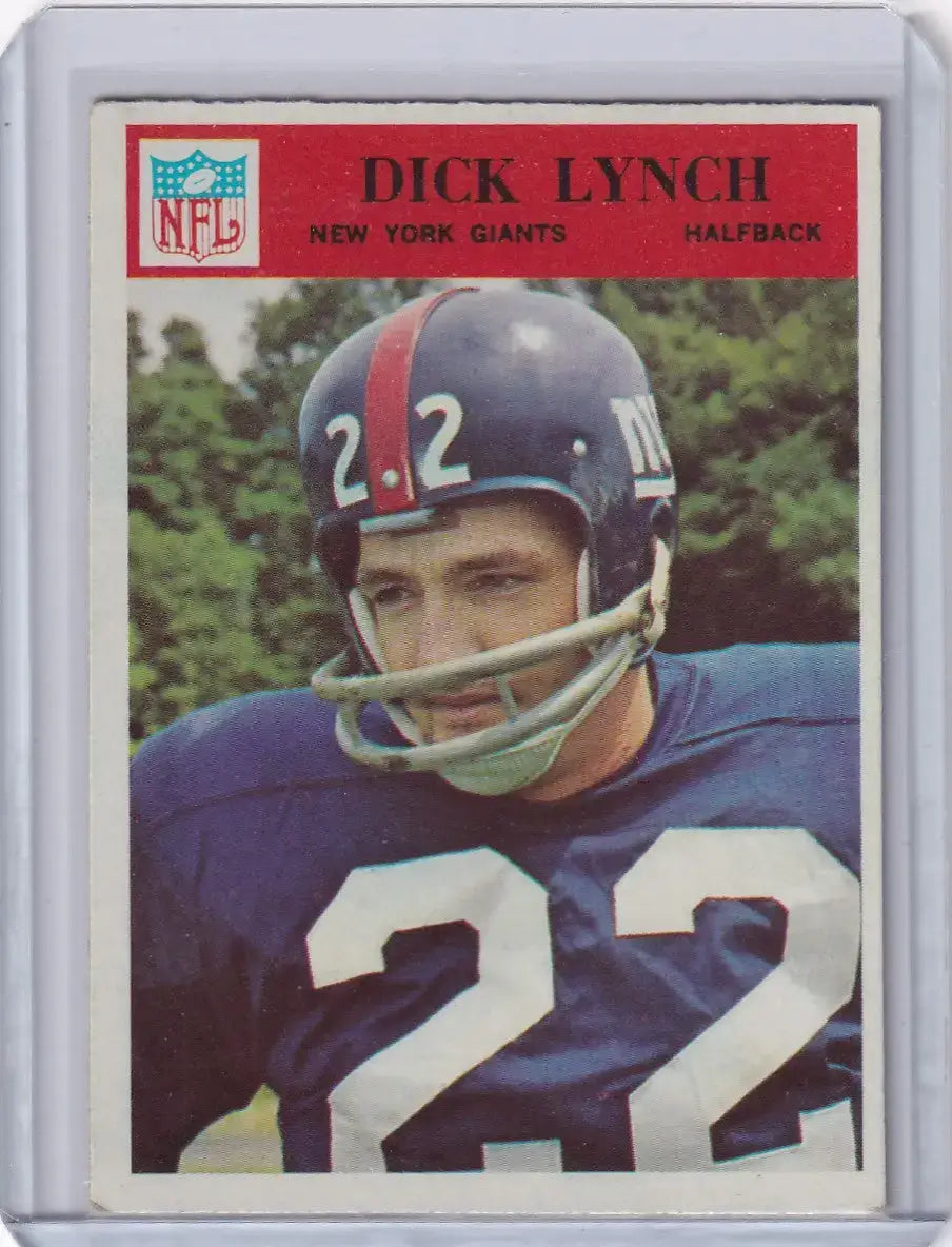 1966 Philadelphia Football #126 Dick Lynch - New York Giants