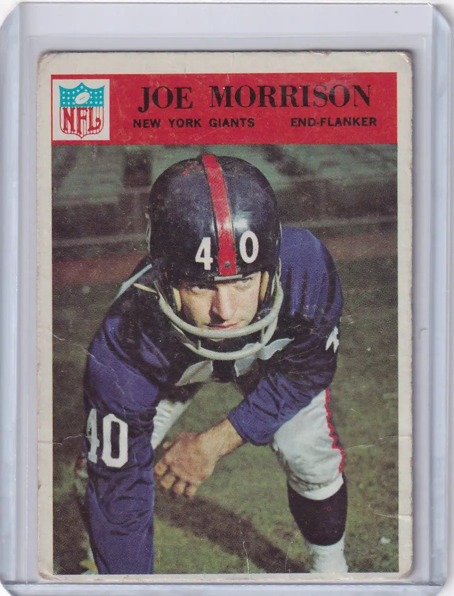 1966 Philadelphia Football #128 Joe Morrison - New York Giants - Football Card Single