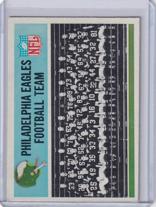 Vintage Philadelphia Eagles football card from the 1966 Philadelphia Football team collection