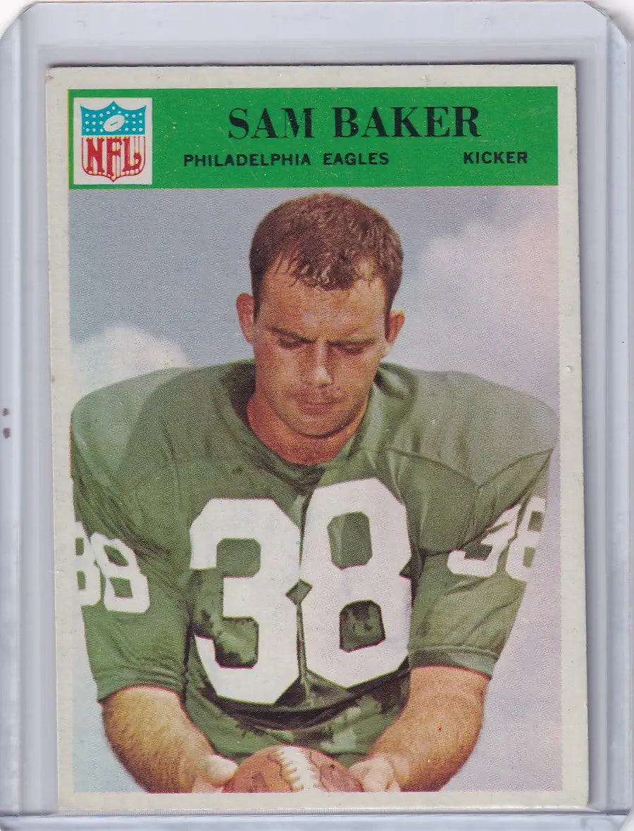 1966 Philadelphia Football #132 Sam Baker - Philadelphia Eagles