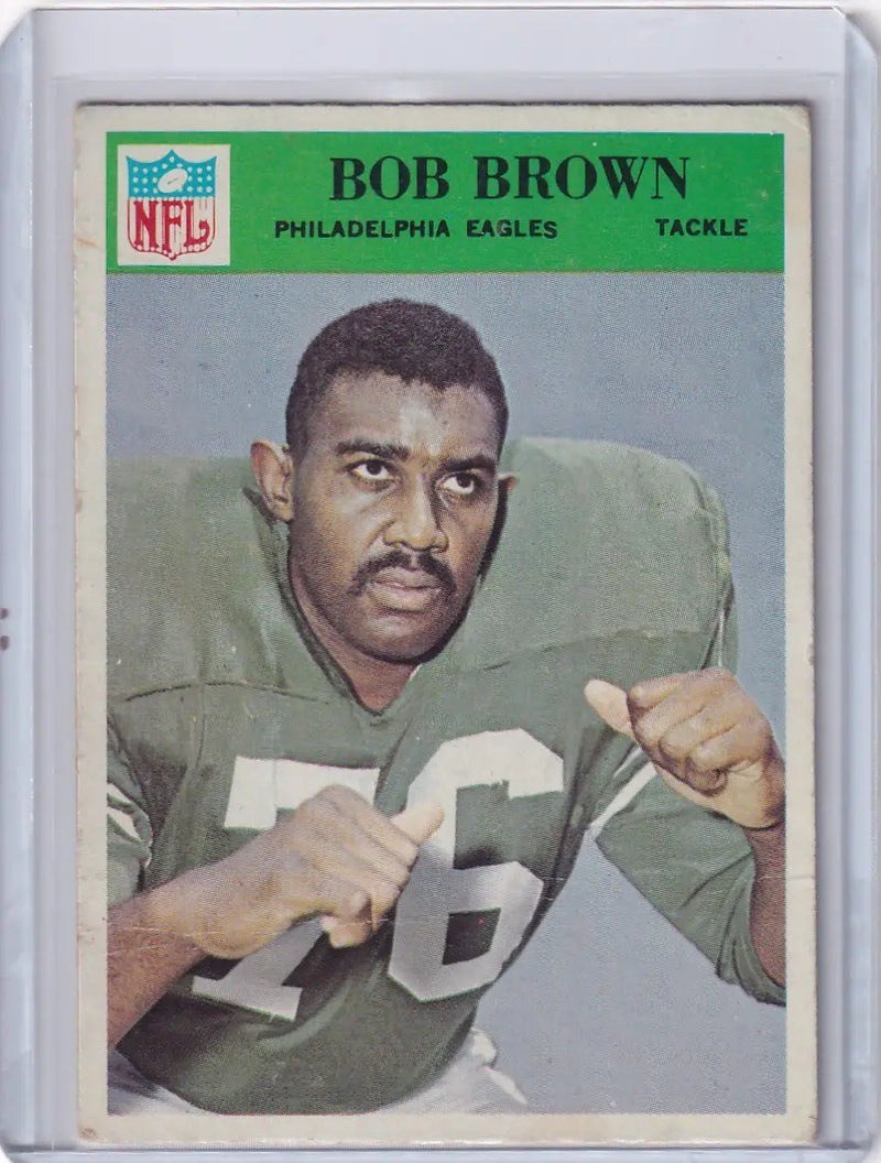 1966 Philadelphia Football #134 Bob Brown - Philadelphia Eagles RC - Football Card Single
