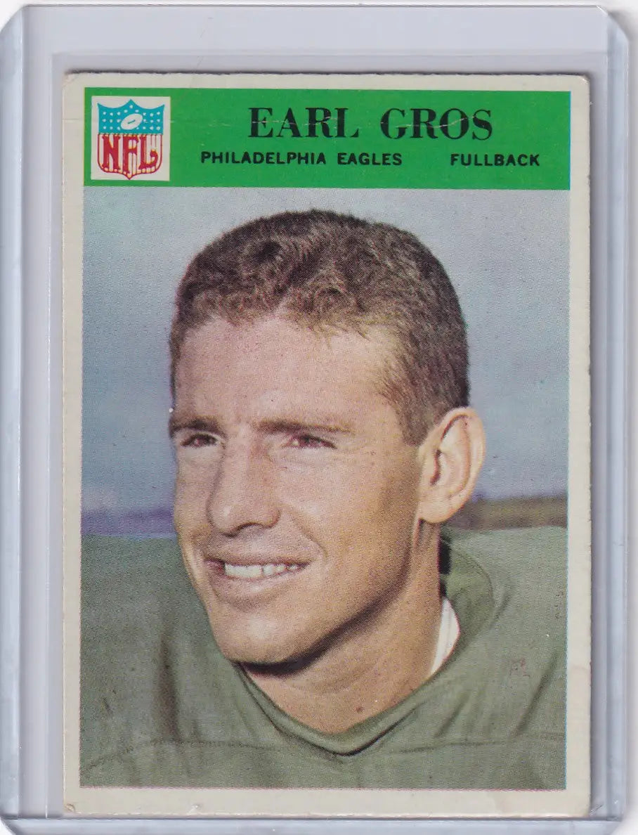 1966 Philadelphia Football #137 Earl Gros - Philadelphia Eagles - Football Card Single