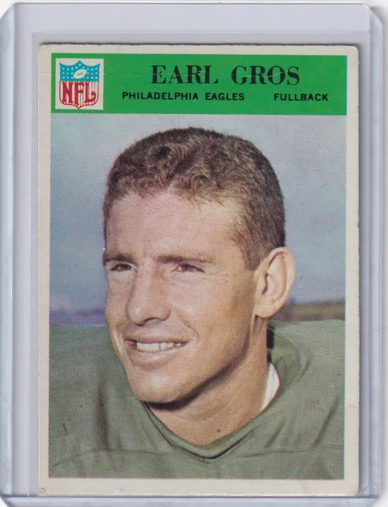 1966 Philadelphia Football #137 Earl Gros - Philadelphia Eagles - Football Card Single