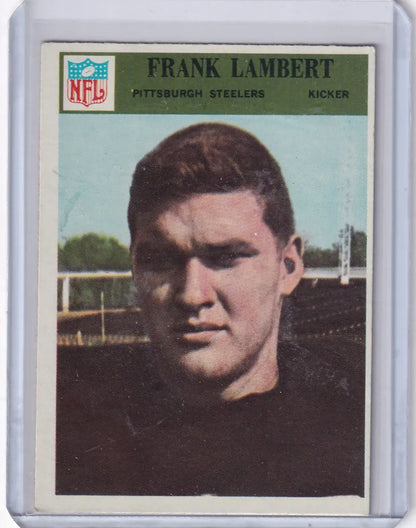 1966 Philadelphia Football Frank Lambert card featuring Pittsburgh Steelers player