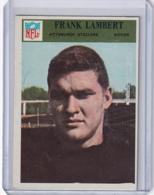 1966 Philadelphia Football Frank Lambert card featuring Pittsburgh Steelers player