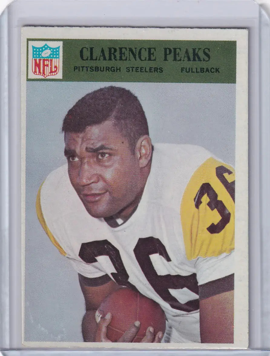 Clarence Peaks Philadelphia Football card from 1966 Pittsburgh Steelers collection