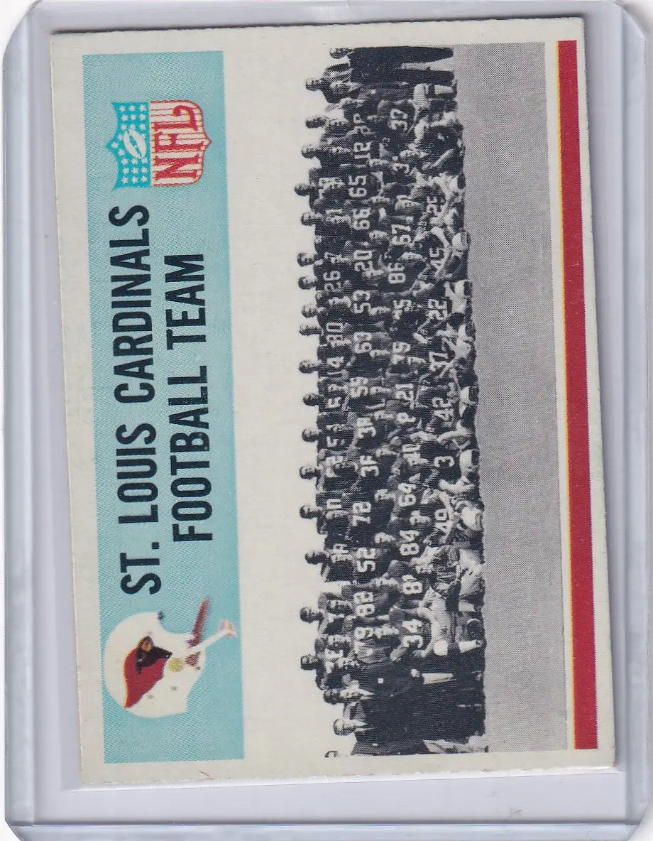 Vintage St. Louis Cardinals football card from 1966 Philadelphia Football #157