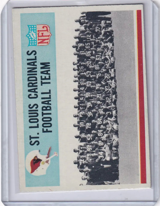 Vintage St. Louis Cardinals football card from 1966 Philadelphia Football #157