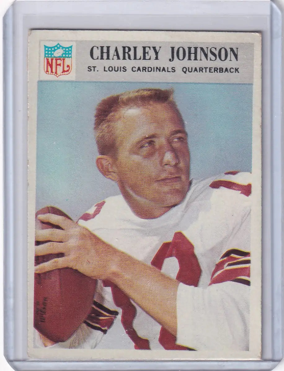 1966 Philadelphia Football #163 Charley Johnson - St. Louis Cardinals
