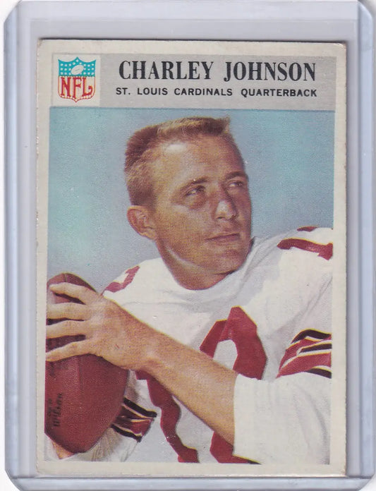 1966 Philadelphia Football #163 Charley Johnson - St. Louis Cardinals