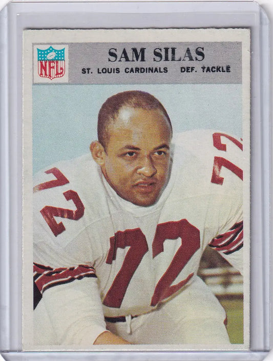 1966 Philadelphia Football #166 Sam Silas - St. Louis Cardinals RC