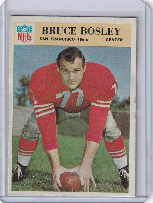1966 Philadelphia Football Bruce Bosley San Francisco 49ers collectible card