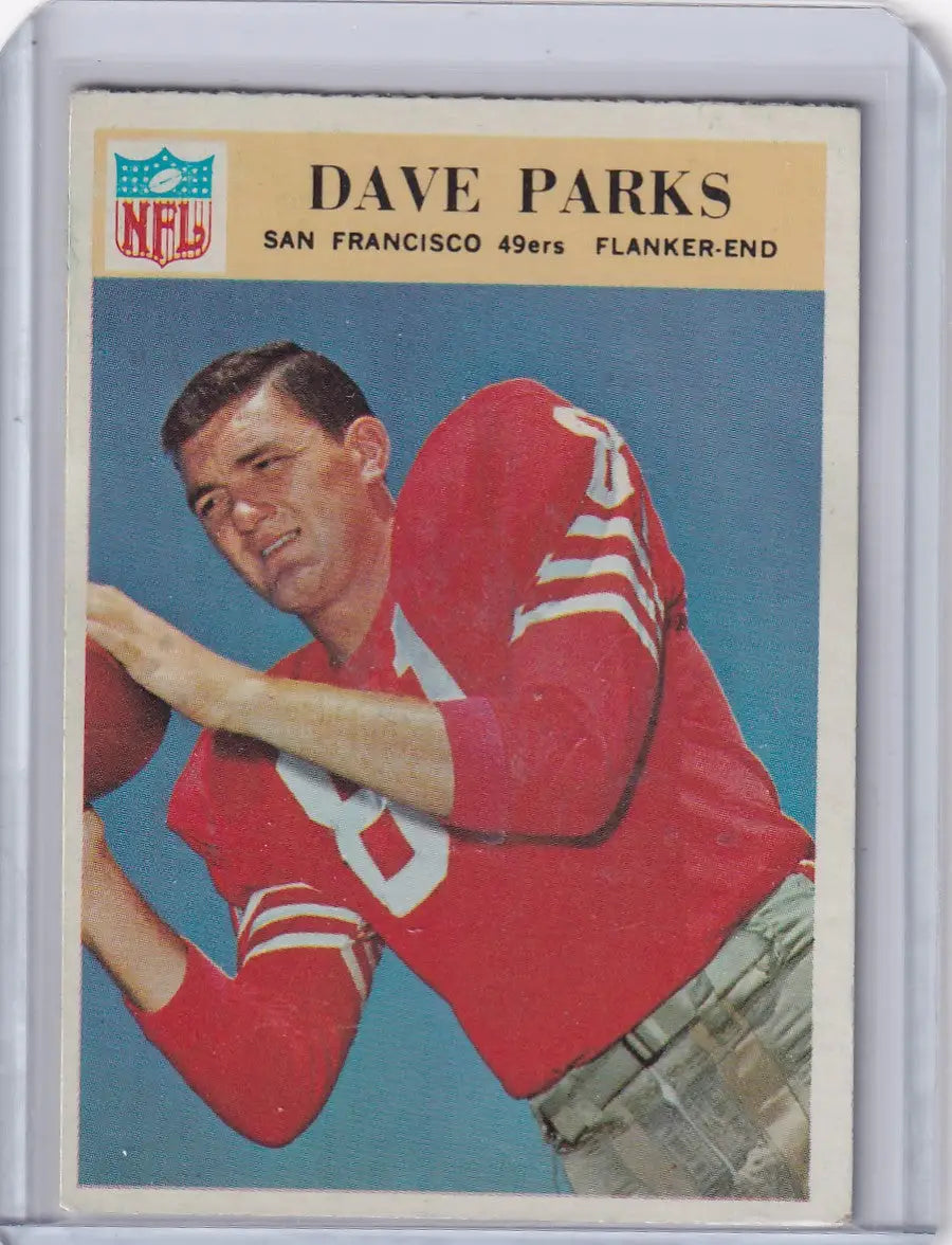 1970s Dave Parks football card from Philadelphia Football featuring San Francisco 49ers