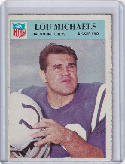 1966 Philadelphia Football Lou Michaels Baltimore Colts football trading card image