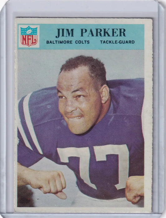 1966 Philadelphia Football #23 Jim Parker - Baltimore Colts - Trading Card
