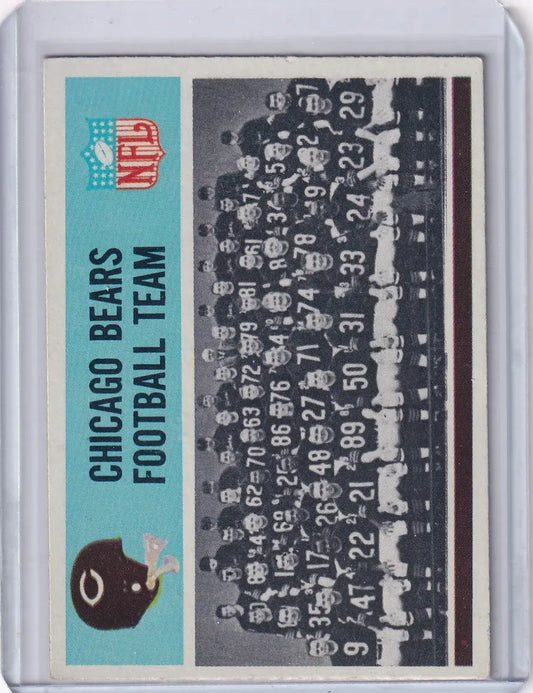 Vintage Chicago Bears football card from 1966 Philadelphia Football team collection