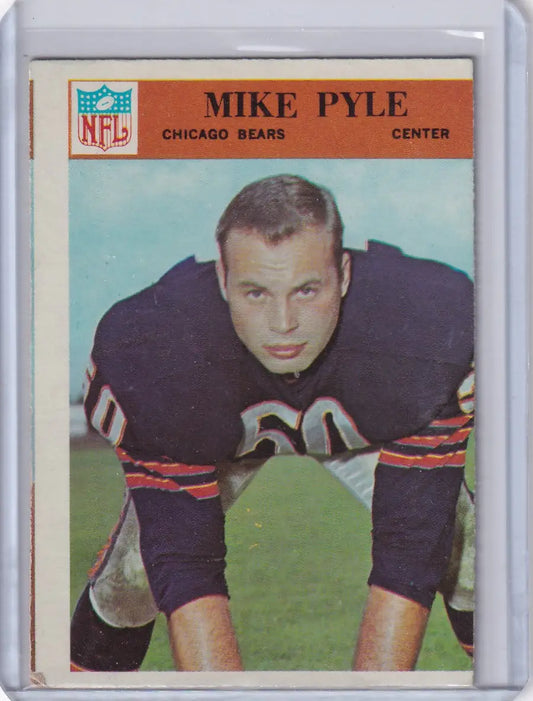1966 Philadelphia Football Mike Pyle Chicago Bears football card for collectors