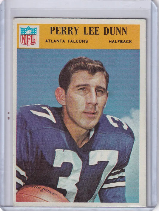 Philadelphia football Perry Lee Dunn football card from 1966 Atlanta Falcons RC