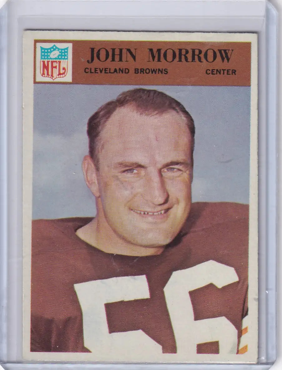 Philadelphia football John Morrow football card featuring Cleveland Browns player