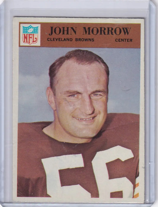 Philadelphia football John Morrow football card featuring Cleveland Browns player