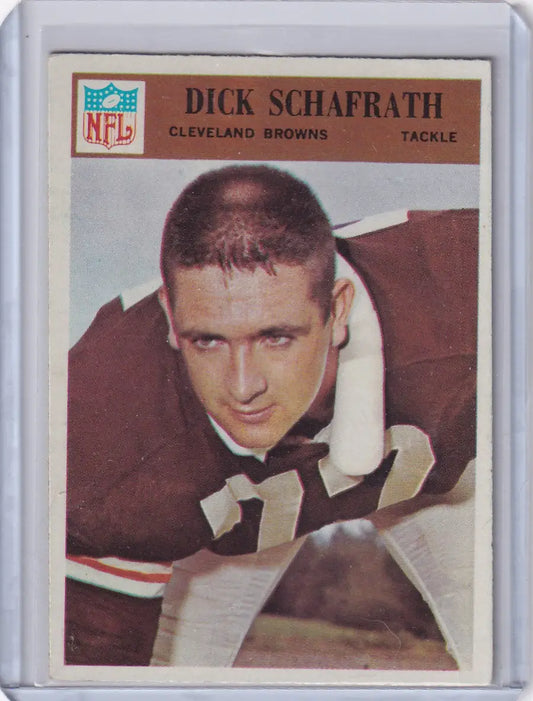 1966 Philadelphia Football Dick Schafrath Cleveland Browns trading card game collectible
