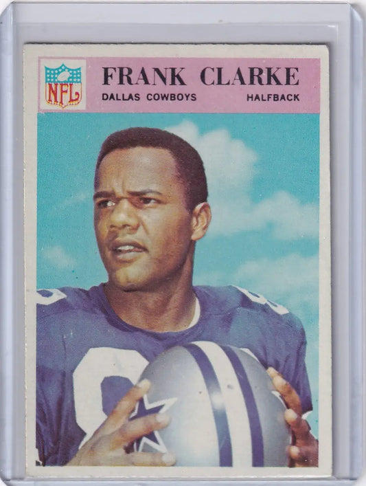 Frank Clarke Philadelphia Football card from 1966 Dallas Cowboys memorabilia