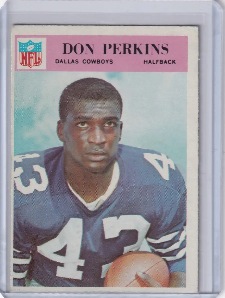 Philadelphia football card of Don Perkins from the Dallas Cowboys 1966 series