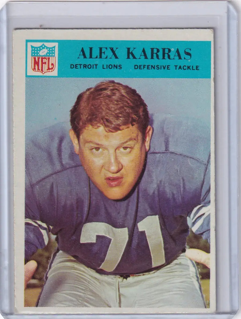 1966 Philadelphia Football #69 Alex Karras - Detroit Lions - Football Card Single