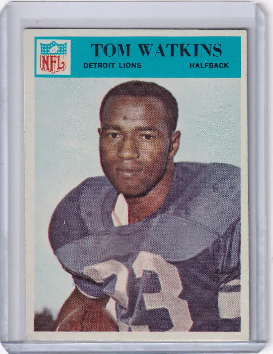 1966 Philadelphia Football #77 Tom Watkins - Detroit Lions