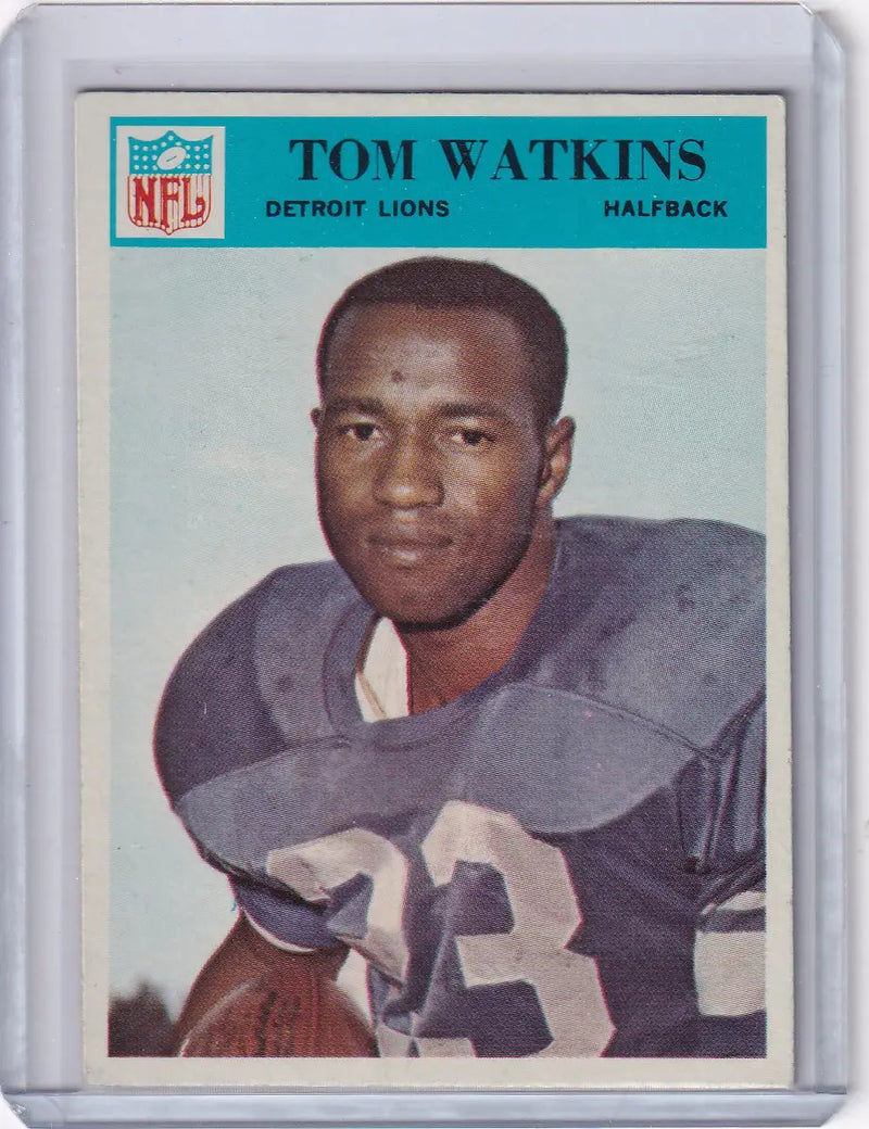 1966 Philadelphia Football #77 Tom Watkins - Detroit Lions