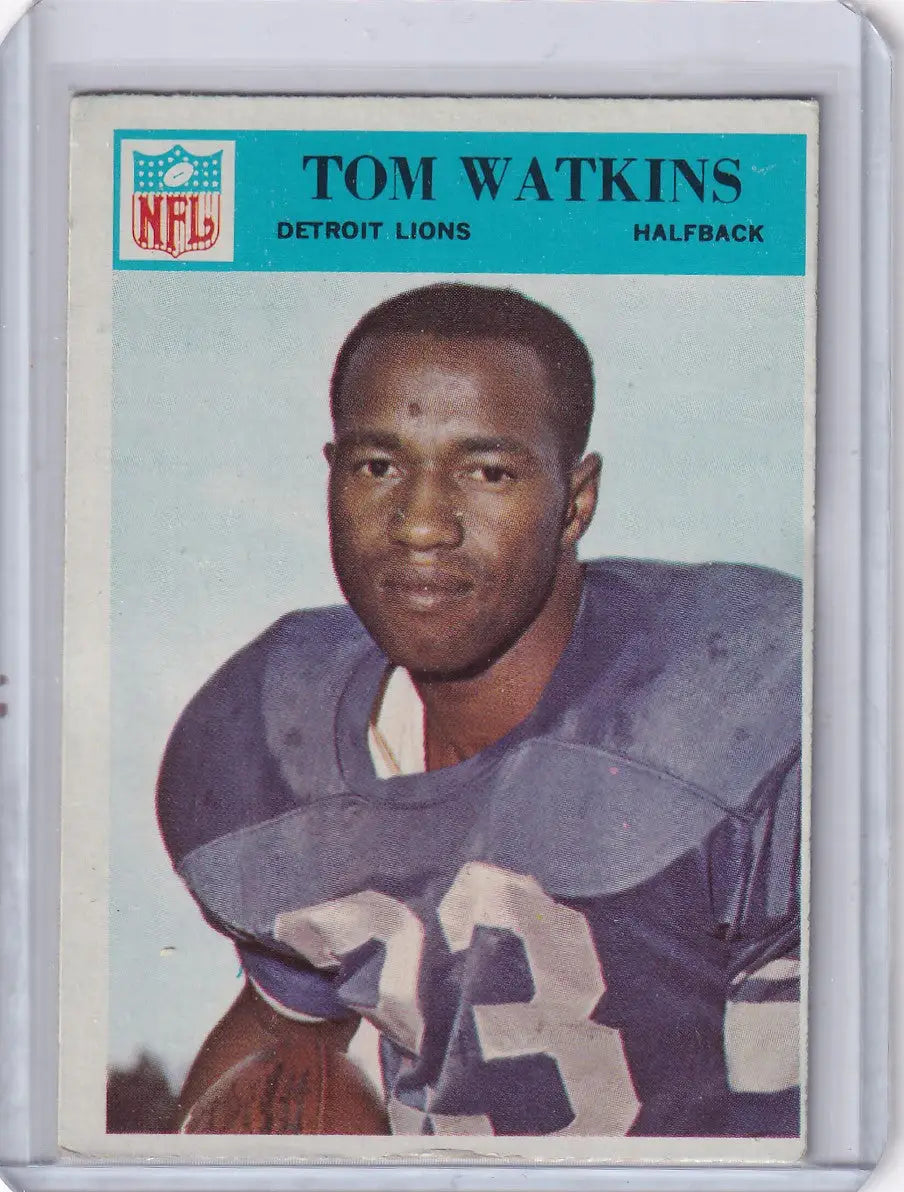1966 Philadelphia Football #77 Tom Watkins - Detroit Lions
