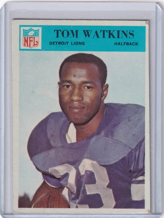 1966 Philadelphia Football #77 Tom Watkins - Detroit Lions