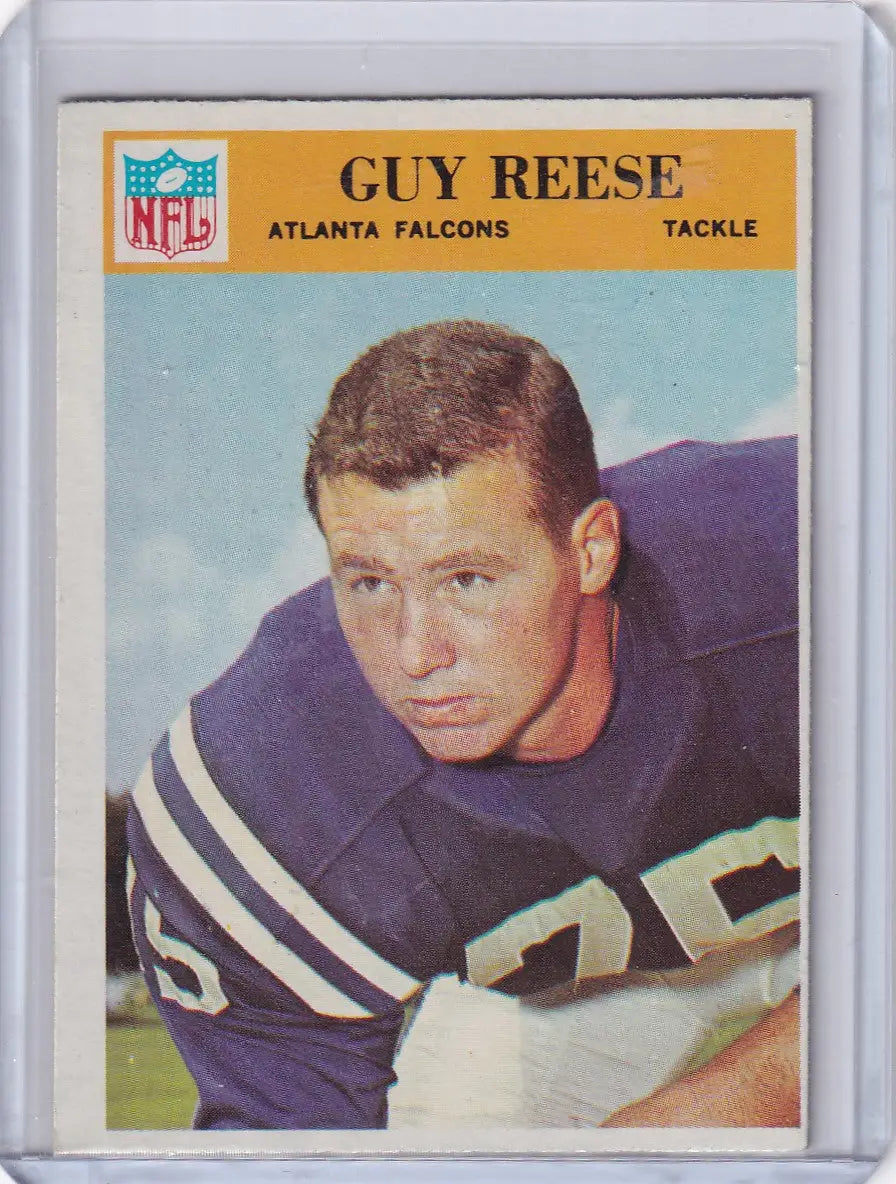1966 Philadelphia Football Guy Reese Atlanta Falcons trading card for collectible enthusiasts