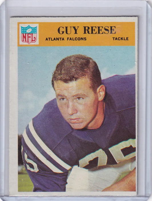 1966 Philadelphia Football Guy Reese Atlanta Falcons trading card for collectible enthusiasts