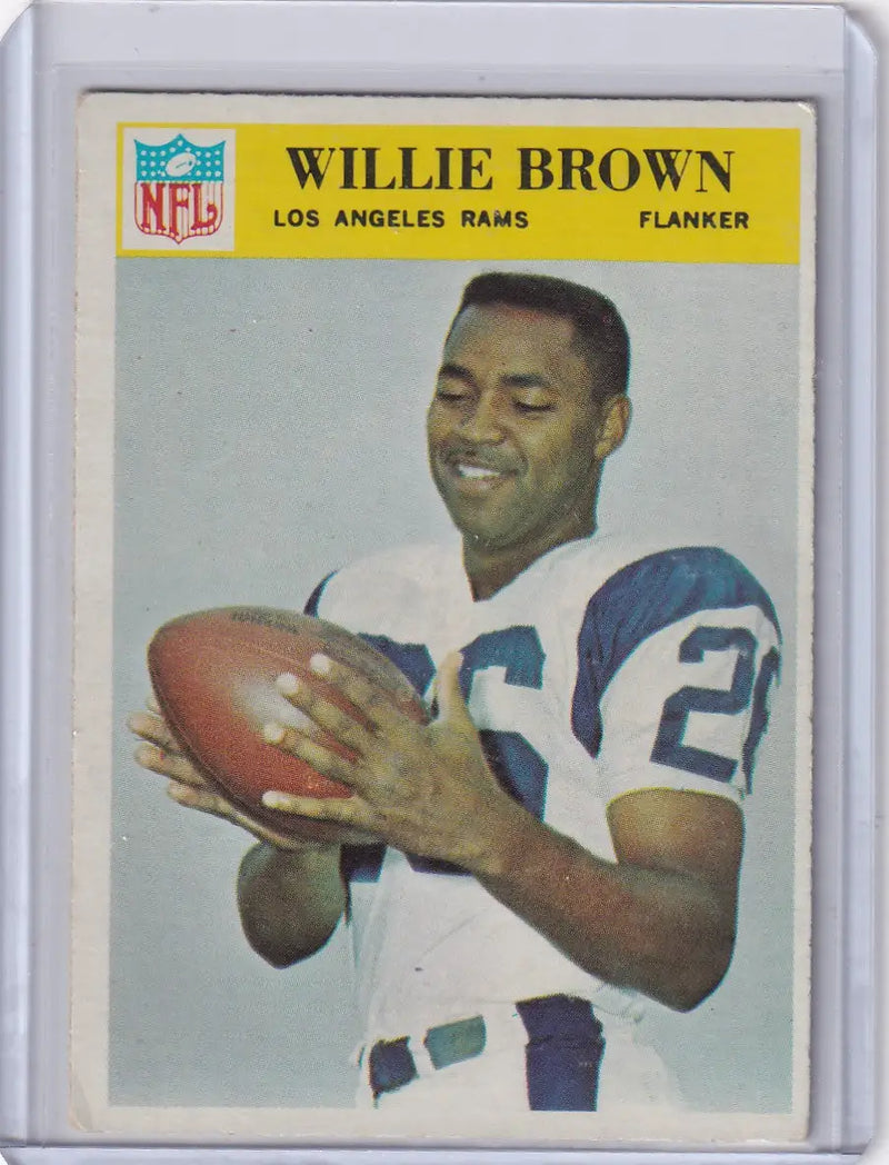 1966 Philadelphia Football #93 Willie Brown - Los Angeles Rams - Football Card Single