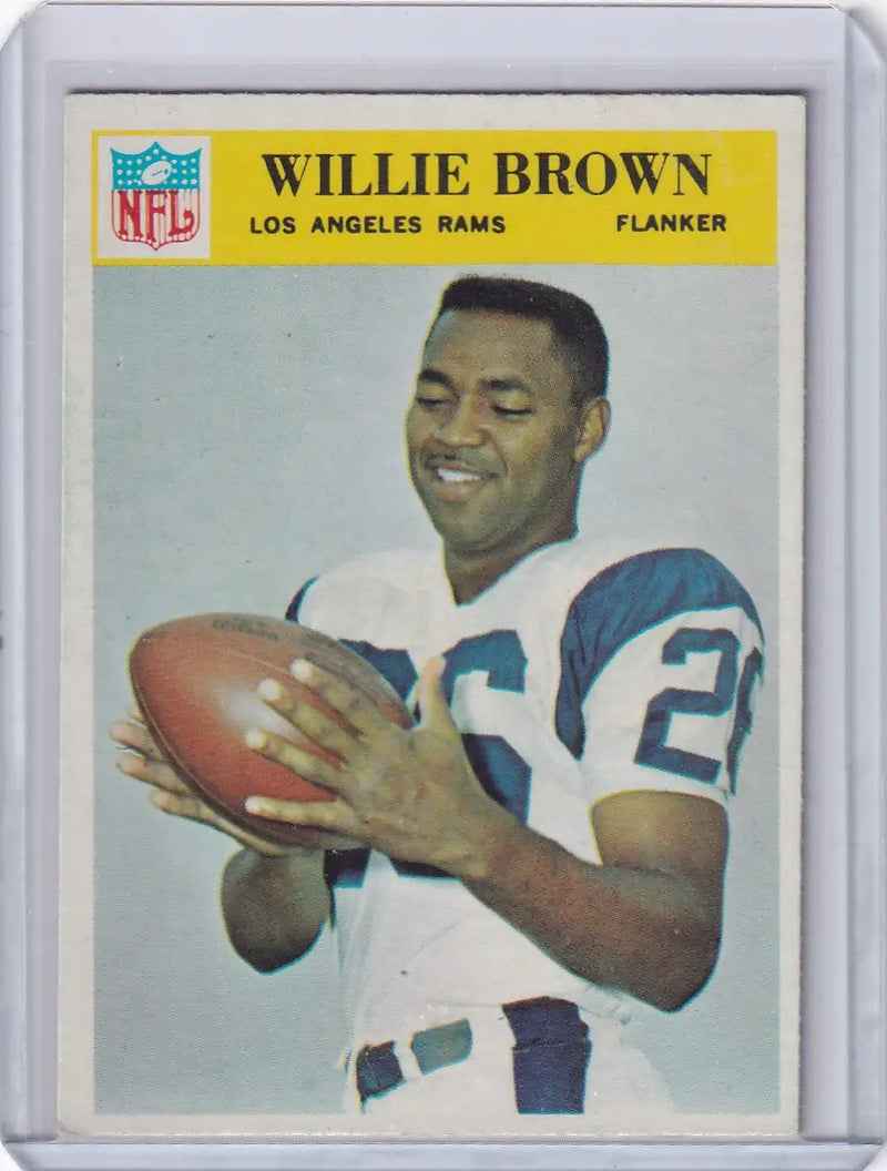 1966 Philadelphia Football #93 Willie Brown - Los Angeles Rams - Football Card Single