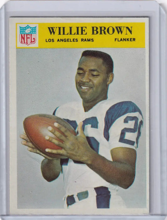 1966 Philadelphia Football #93 Willie Brown - Los Angeles Rams - Football Card Single