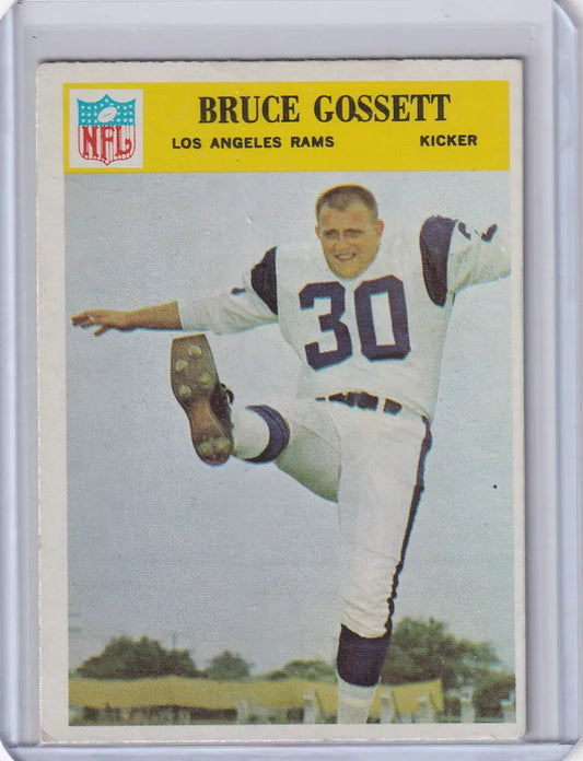 1966 Philadelphia Football #95 Bruce Gossett - Los Angeles Rams