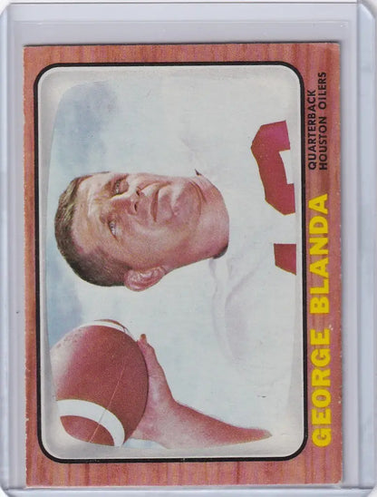 Vintage football trading card of George Blanda Houston Oilers portrait