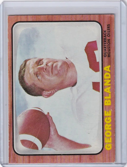Vintage football trading card of George Blanda Houston Oilers portrait