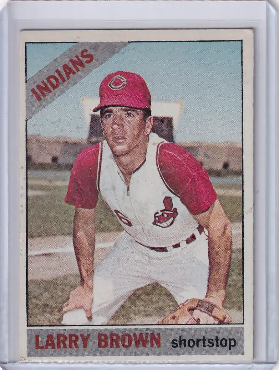 1966 Topps Baseball #16 Larry Brown - Cleveland Indians