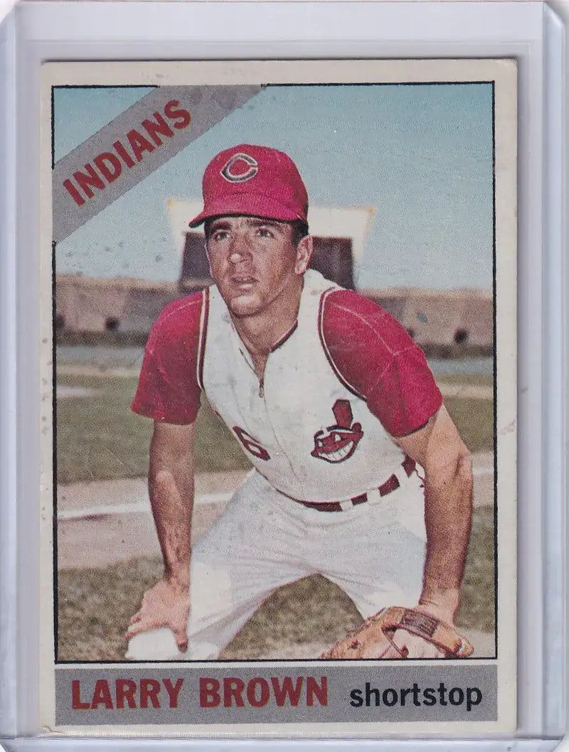 1966 Topps Baseball #16 Larry Brown - Cleveland Indians