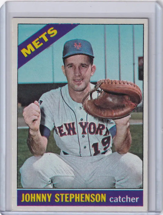 1966 Topps Baseball #17 John Stephenson - New York Mets - Baseball Card Single