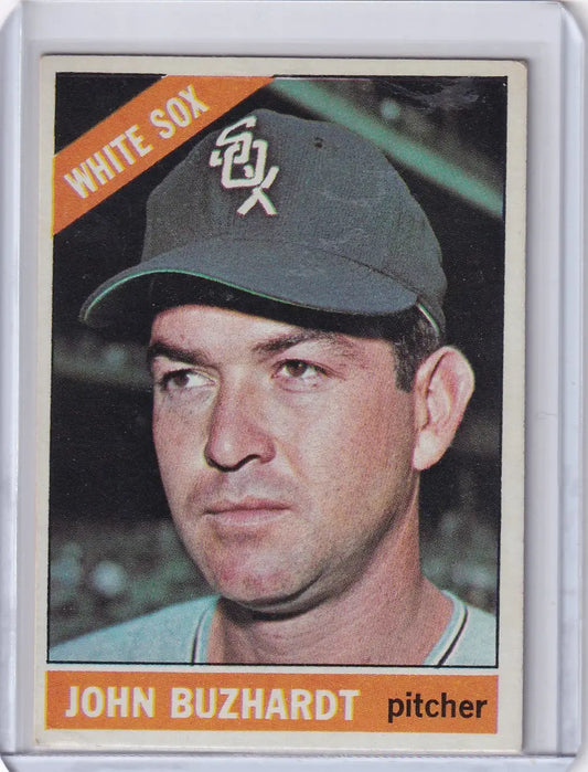 1966 Topps Baseball card of John Buzhardt, pitcher for the Chicago White Sox