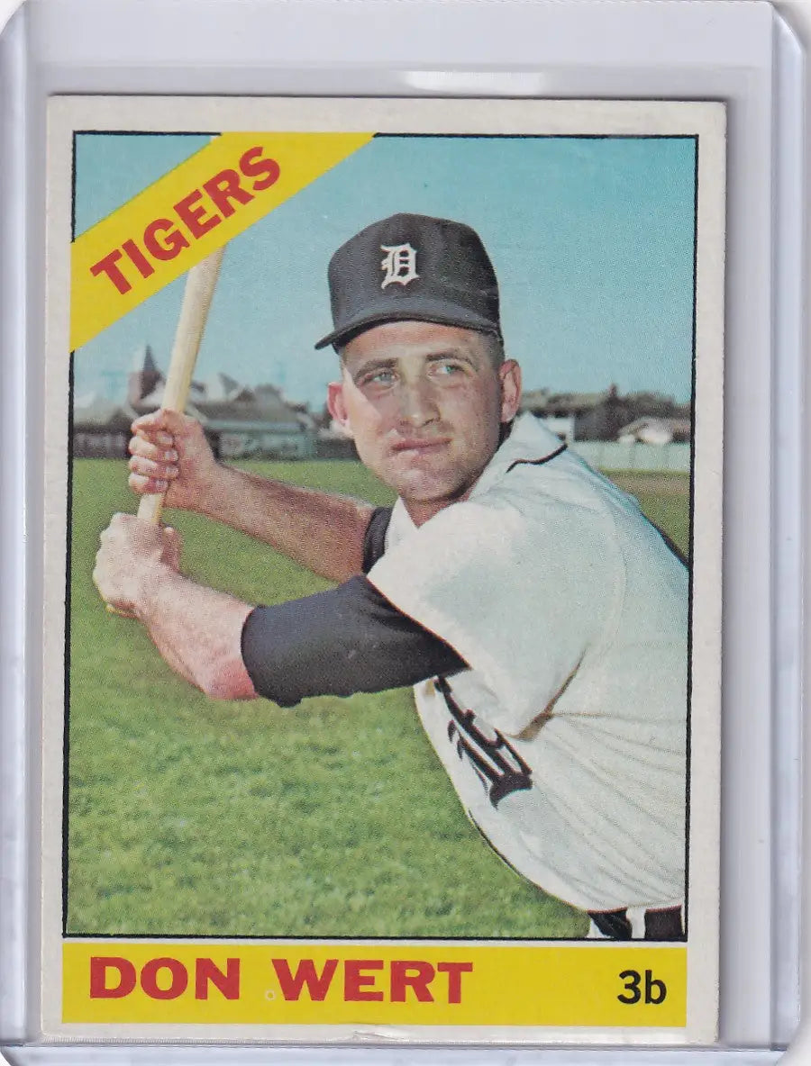 Topps Baseball card of Don Wert in batting stance for Detroit Tigers