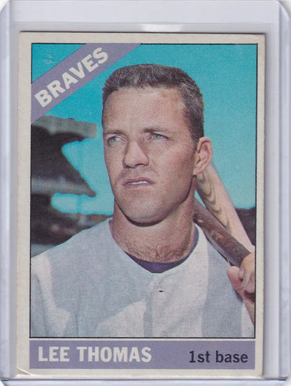 1966 Topps Baseball card of Lee Thomas from the Atlanta Braves team