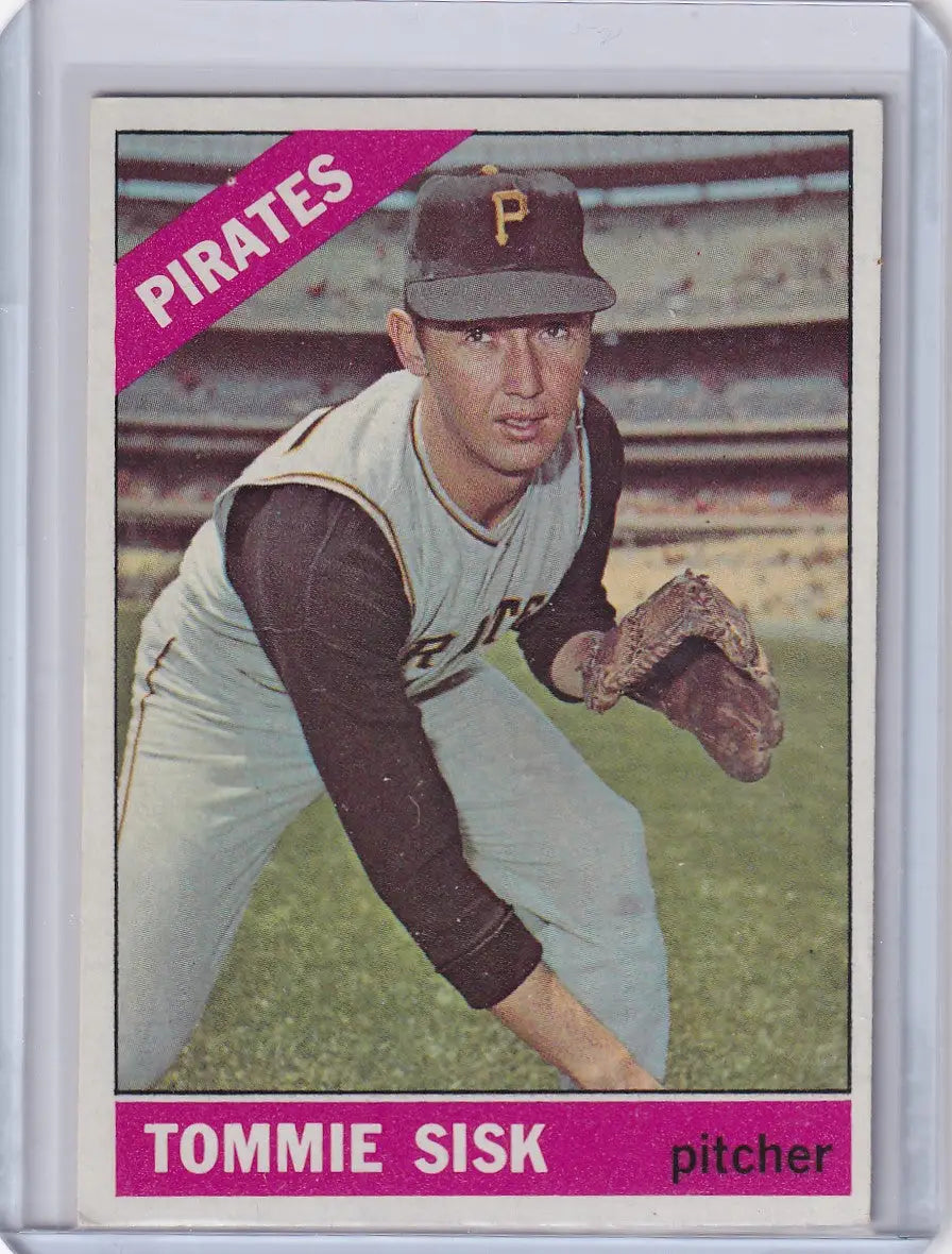 1966 Topps Baseball #441 Tommie Sisk - Pittsburgh Pirates